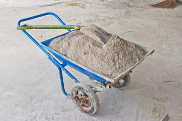Blue cart cement
