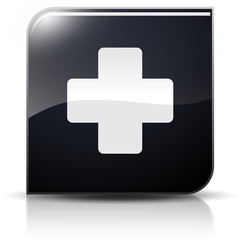 Symbole glossy vectoriel croix