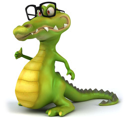 Fototapeta premium Crocodile et lunettes