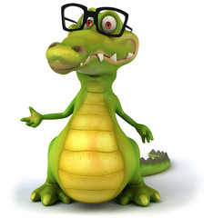Obraz na płótnie Canvas Krokodyl i okulary