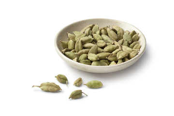 Cardamom seeds on a small dish