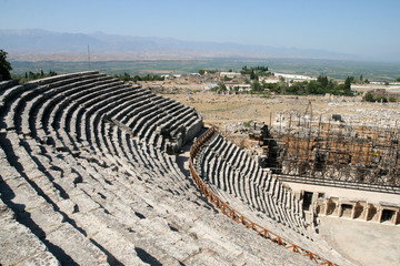 Fototapeta na wymiar Amfiteatr starożytnego Hierapolis Turcji