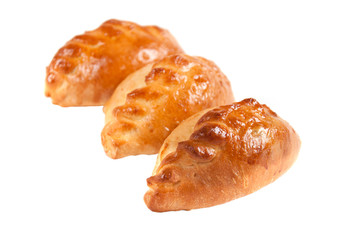 Appetizing pies isolated on a white background