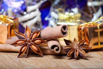 Dekoration Zimt und Anis