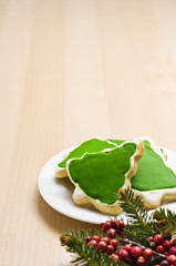 Christmas cookies on a plate