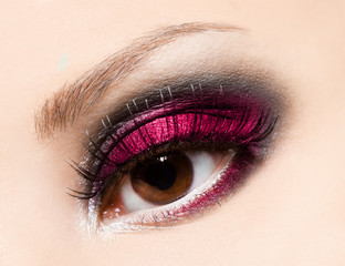 close-up of beautiful womanish eye