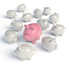 Sparschweine - finanzieller Vorsprung