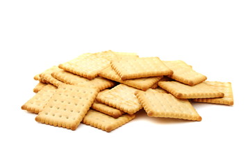 Biscuits on a white background.