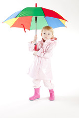 little girl with umbrella