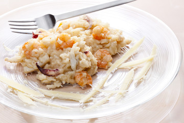 Italian risotto with seafood