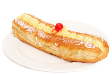 Custard filled donut