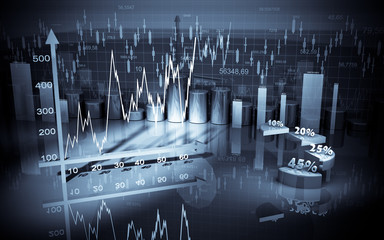 business finance chart, diagram, bar, graphic