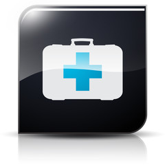Symbole glossy vectoriel premiers secours