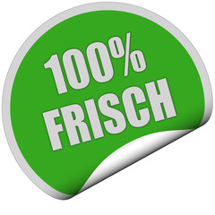 Sticker grün curl unten 100% FRISCH