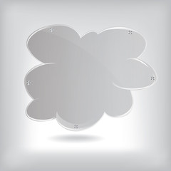 Speech bubble from glass
