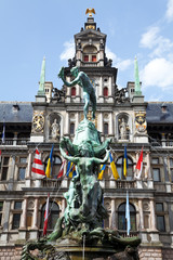 Obraz premium fountain in Antwerp