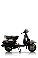 Fototapeta na wymiar Vintage motobike na białym tle