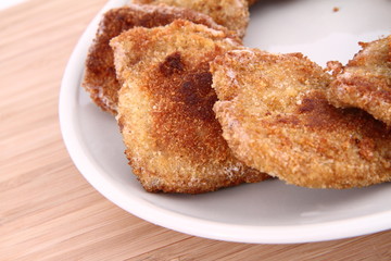 Fried Soy Meat on a plate