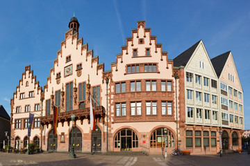 Fototapeta na wymiar The Römer at Römerberg in Frankfurt, Germany