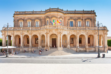 view of the Noto town hall