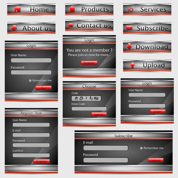Metallic Web Template
