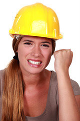 Woman construction worker