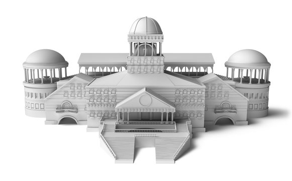 Palace model isolated on white