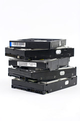 Stack of Hard Disk Drives