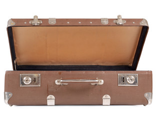 Old open suitcase