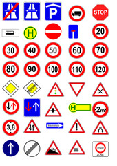 40 Verkehrsschilder