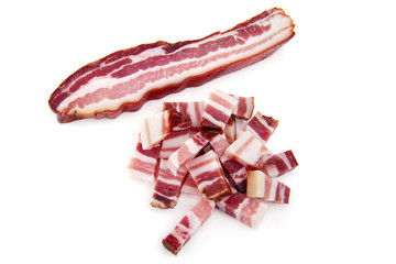 tranche et dés de lard paysan fumé