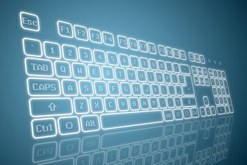 Virtual keyboard in perspective