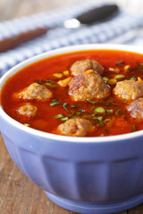 Tomato meatball soup