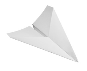 white paper plane