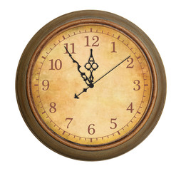 Fototapeta na wymiar Old antique clock isolated