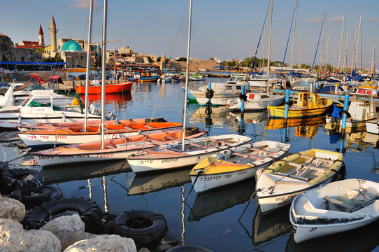 Old Acre (Akko) port. Israel.