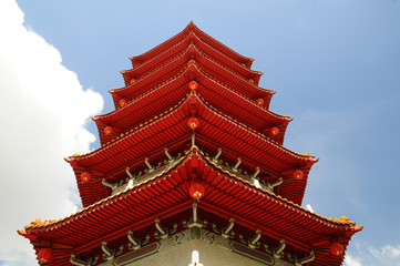 Naklejka premium Chinese Pagoda Closeup