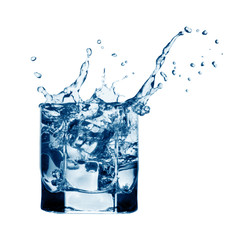 Water splash on glass