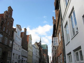 Fototapeta na wymiar Gasse in Lübeck