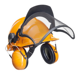 protective helmet in white back