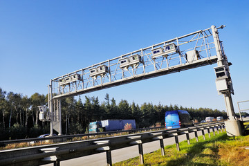 german autobahn toll bridge - obrazy, fototapety, plakaty