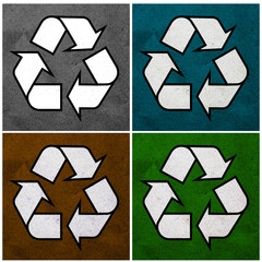 4 recycled logos from recycled paper