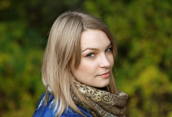 Beautiful young woman. Outdoor portrait