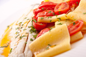 Paccheri al filetto di branzino