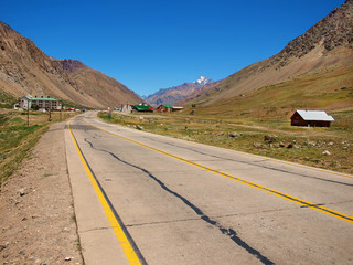 Mountain road in Los Penitentes in Mendoza, Argentina.