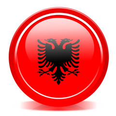 albania flag button