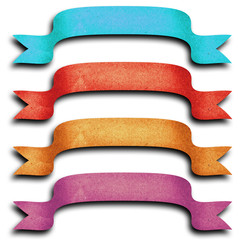 Obraz premium colorful ribbon award, icon. create from paper craft.