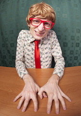 Funny nerdy guy