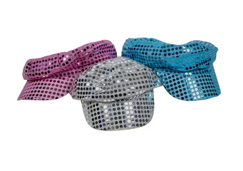Red White and Blue Sparkle Disco Hats