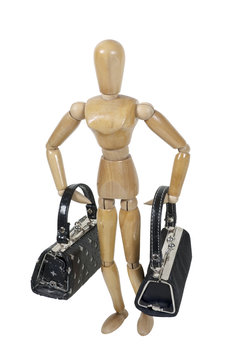 Wooden Model Carrying Luggage